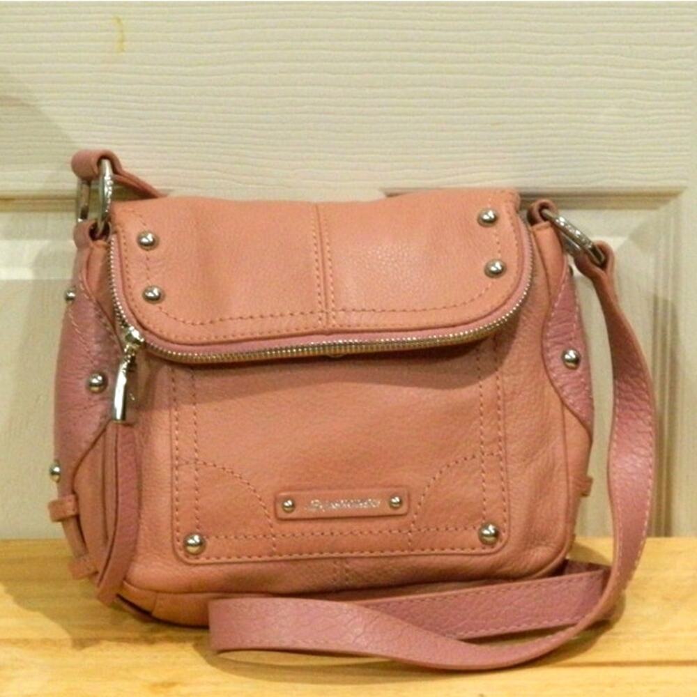 B Makowsky Mauve Leather Handbag Purse